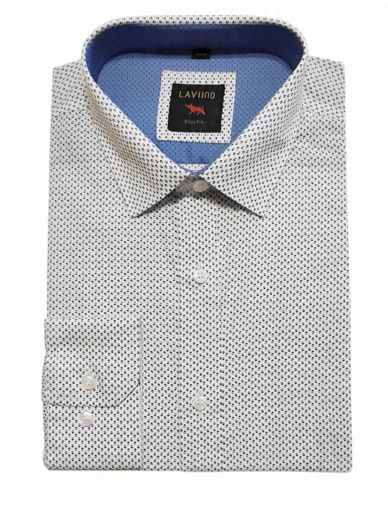 

XL-42/43 Elegancka koszula męska lekki slim biała