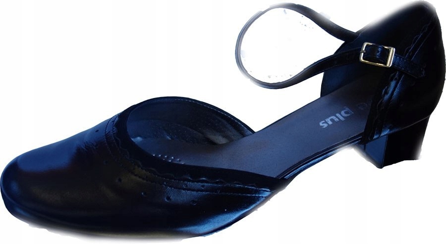 

Skórzane czółenko wycinane szerokie Tęg.h 43