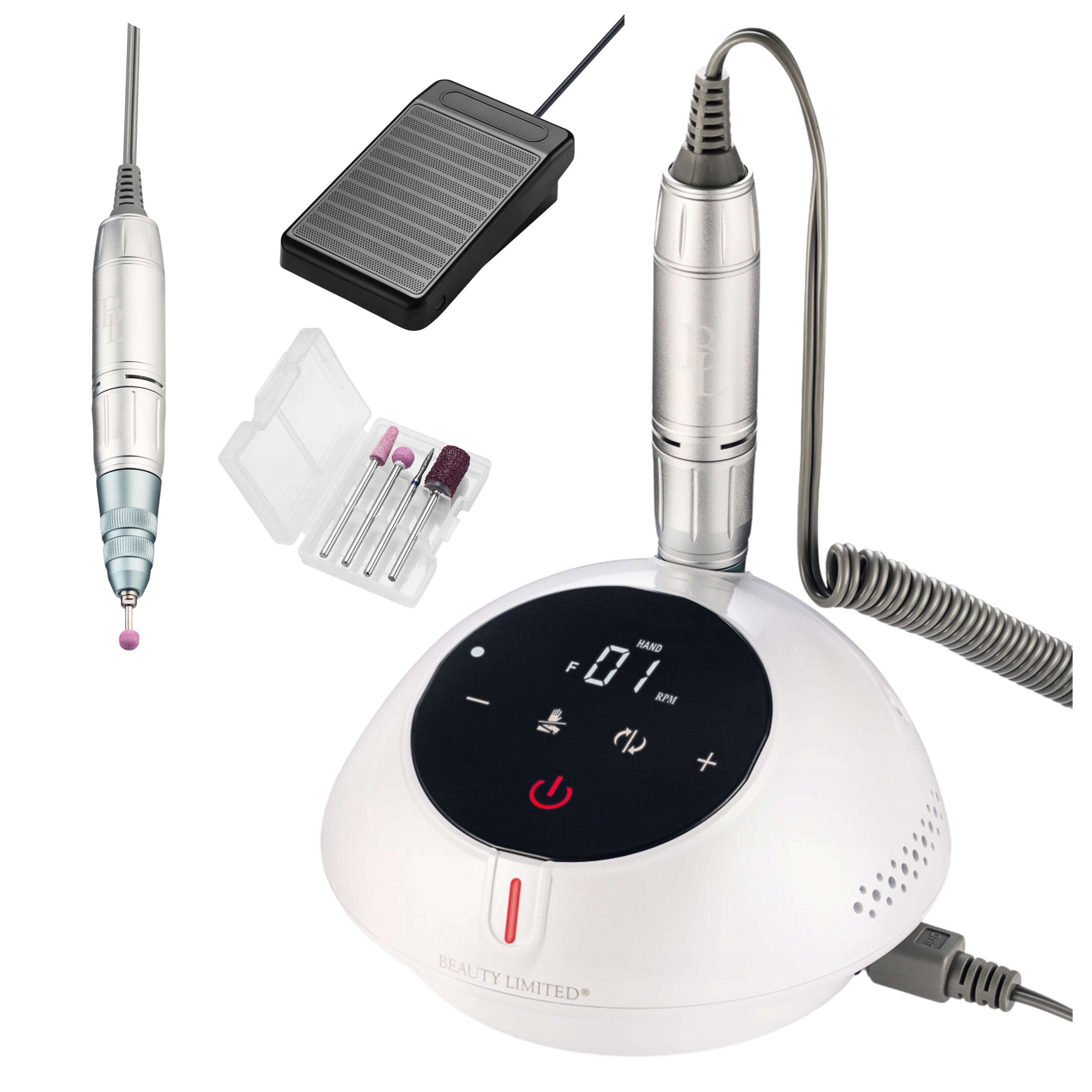 Frezarka do paznokci Manicure Pedicure Frezy UfoWire LCD Beauty Limited 65W