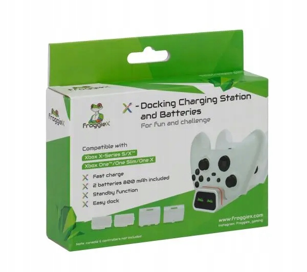 Ładowarka podwójna do padów kontrolerów FroggieX FX-XOS-C1 do Xbox