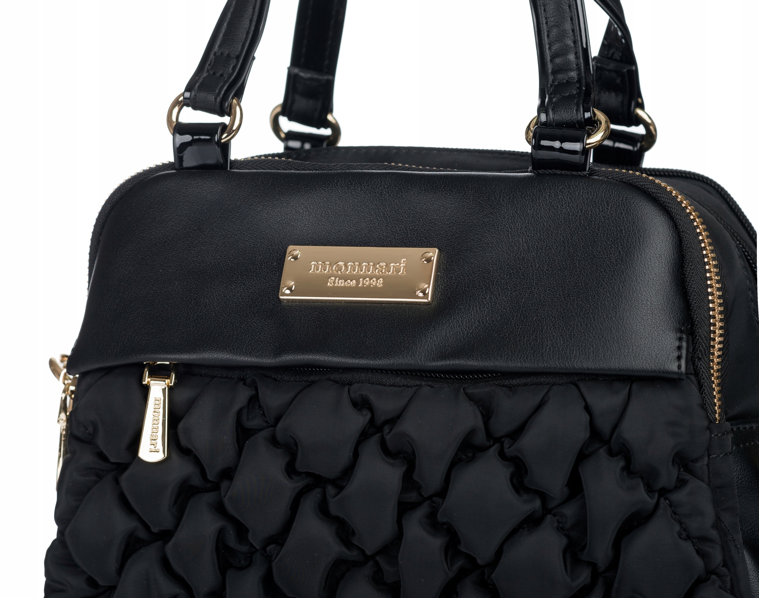 TOREBKA LISTONOSZKA MONNARI PIKOWANA SPORTOWA POJEMNA 3 KOMOROWA Czarny Styl miejski