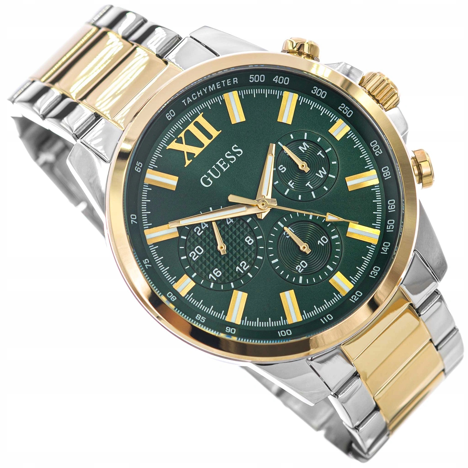 Pánské Hodinky Guess GW0900G5 Walker Stříbrno-zlaté Na Náramku Datumovka