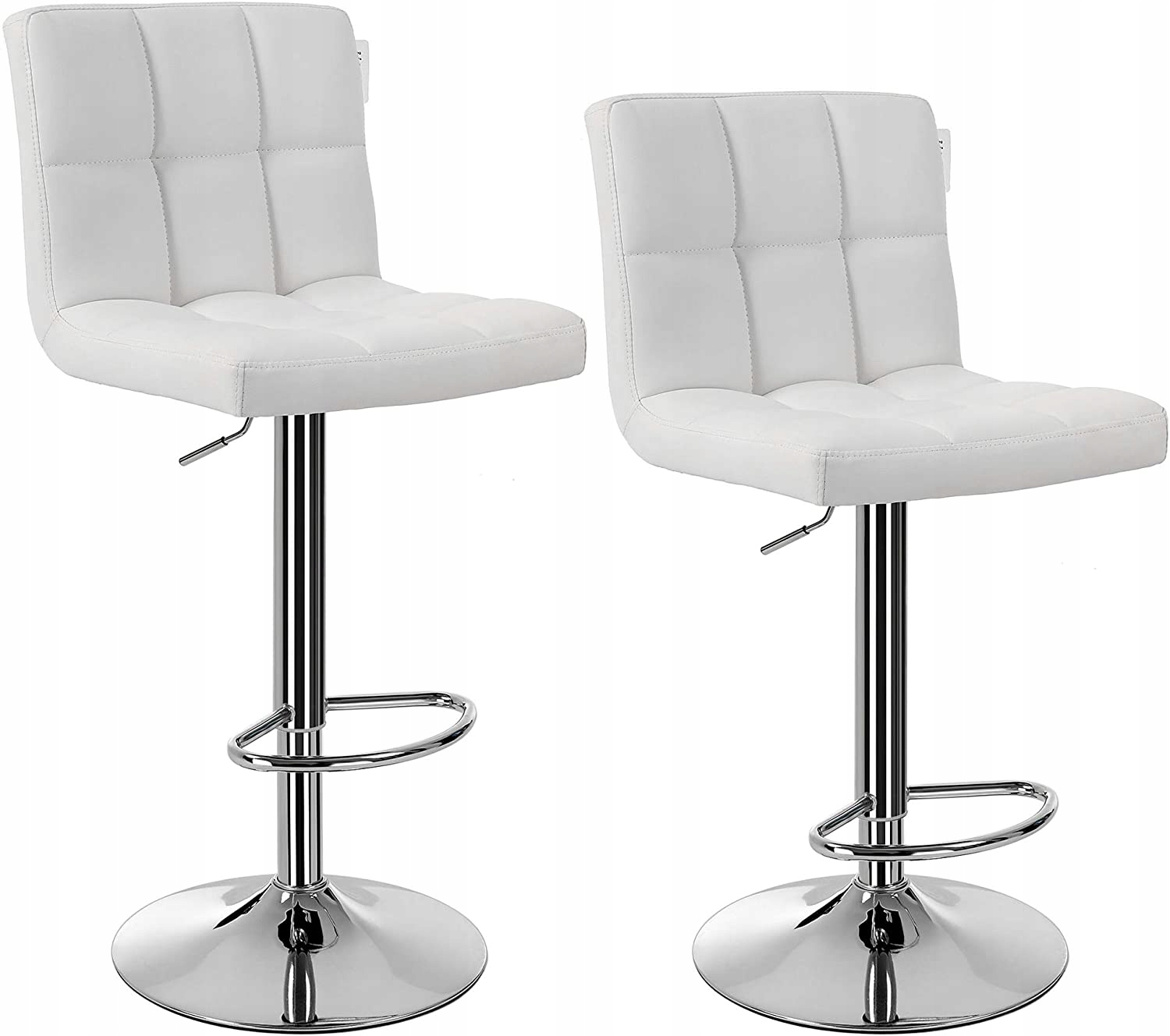 Barová Židle Songmics bílý 115 cm umělá kůže