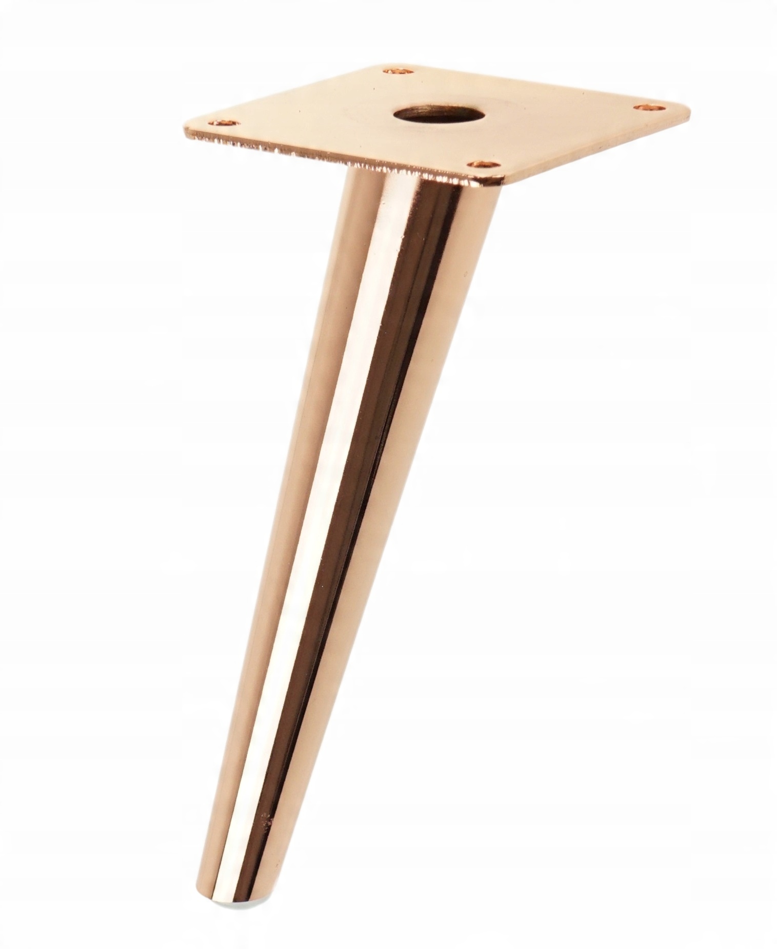 

Noga stalowa skośna 23 cm, blacha montażowa, miedź