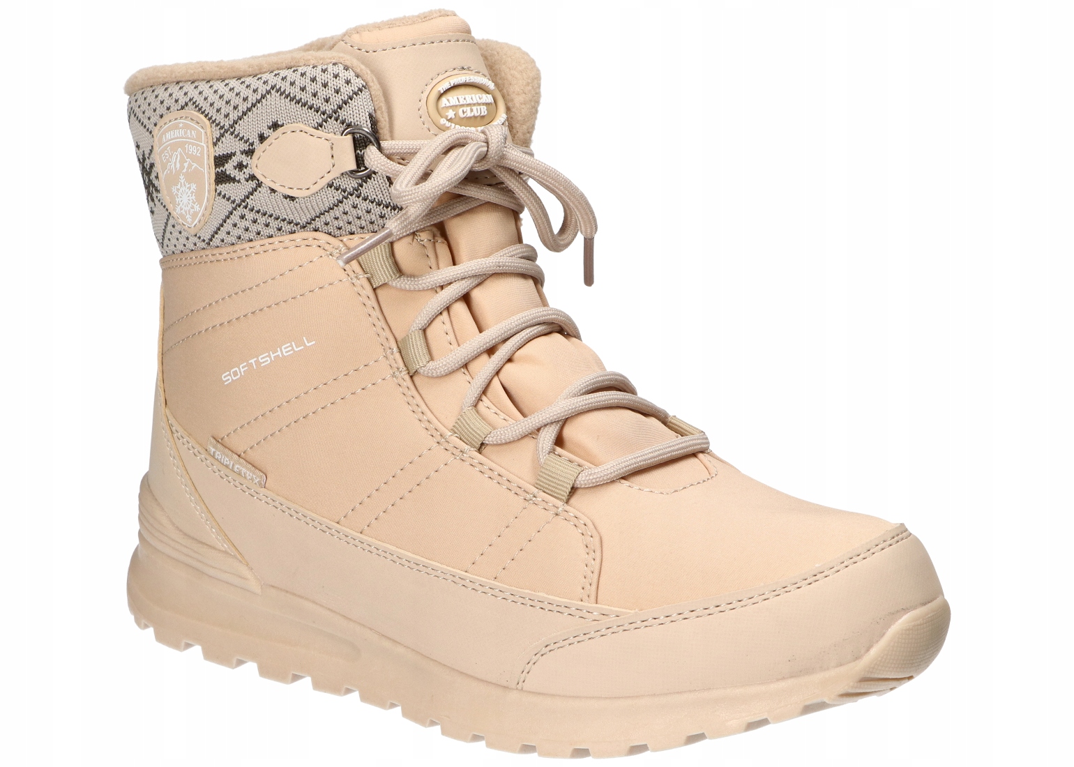 American Club SN75 Zateplené Trapery Sněhové Boty Zimní Dámské Béžové 39