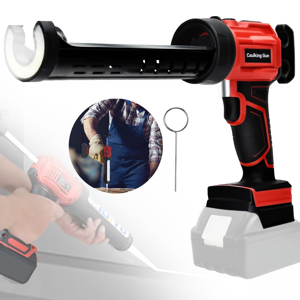 Akumulátorová Silikonová Pistole S Led Odšťavňovačem Lepidla, 4 Rychlosti, Lehká