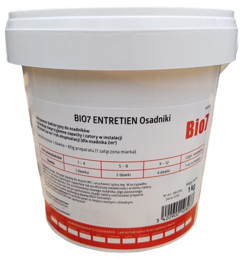 

Bio 7 Entretien 1kg Bakterie do Szamba Zapas Rok