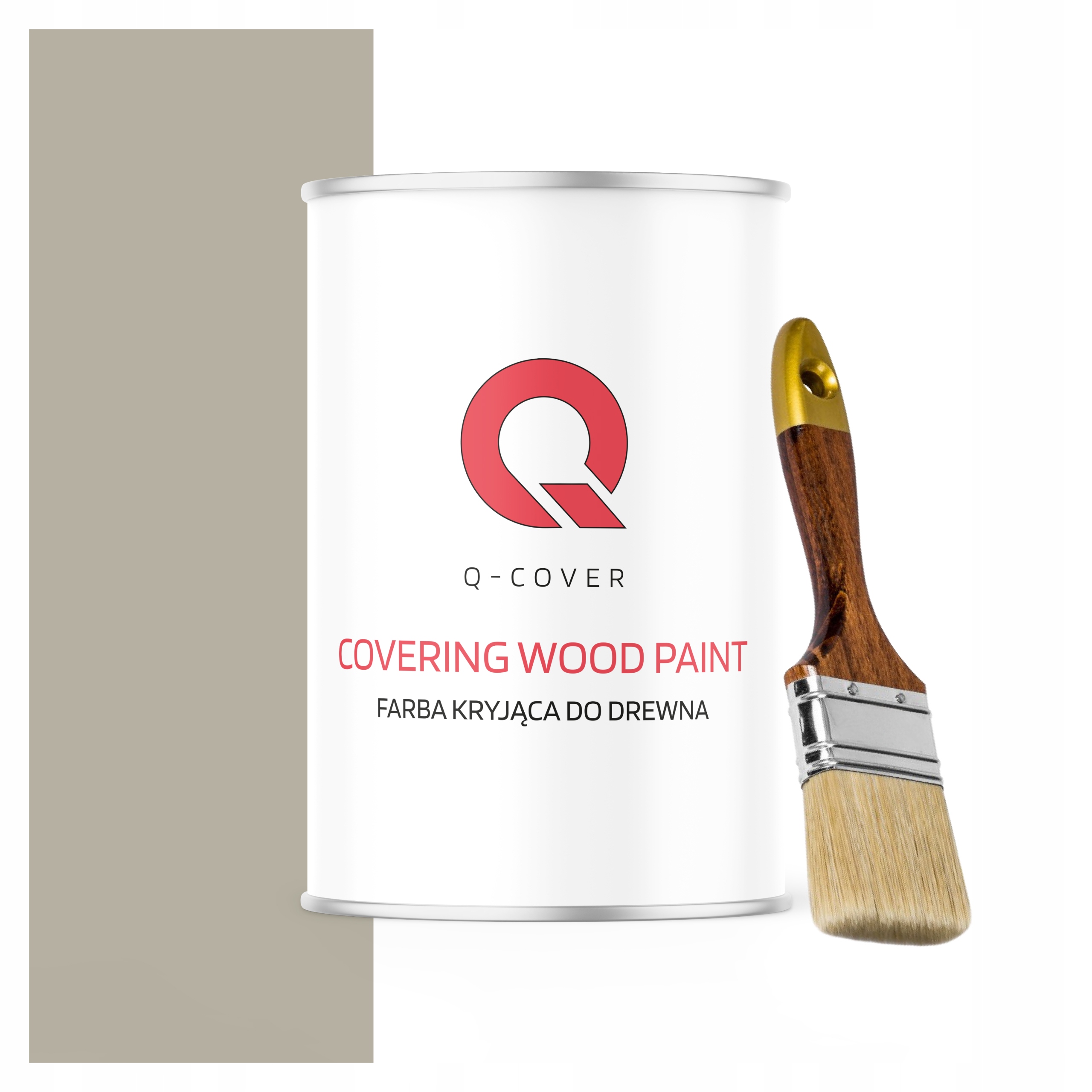 Krycí Barva na dřevo 1 l, polomatná, barva šedá béžová Uv štětec