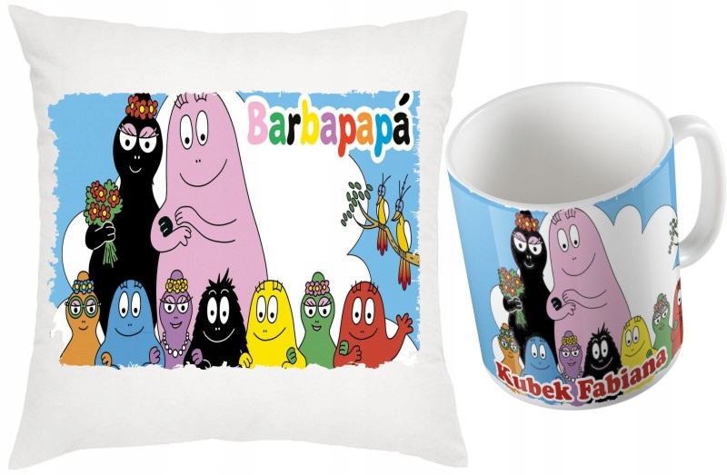 

Kubek I Poduszka Barbapapa Zestaw Imię Fana