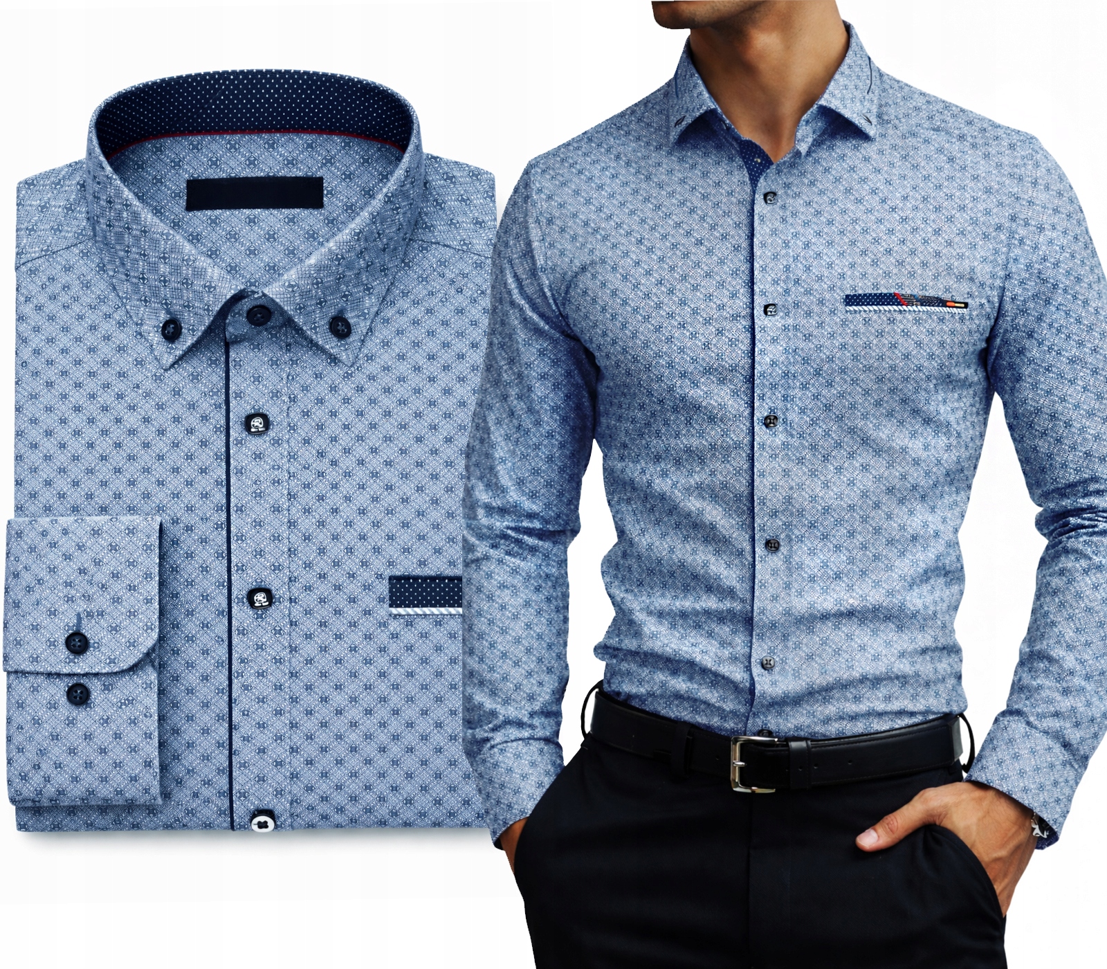 Pánská košile k elegantním kalhotám Comfort Slim