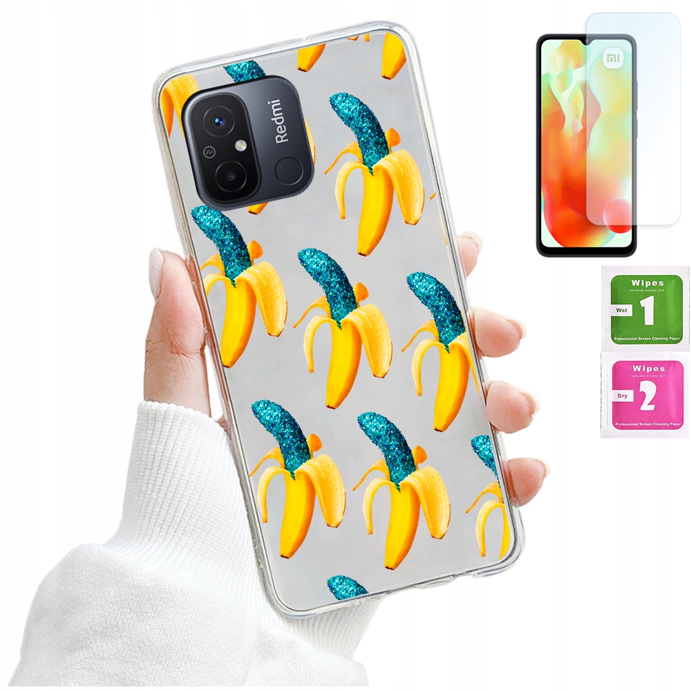 

Etui Silikonowe Grafika Szkło do Xiaomi Redmi 12C