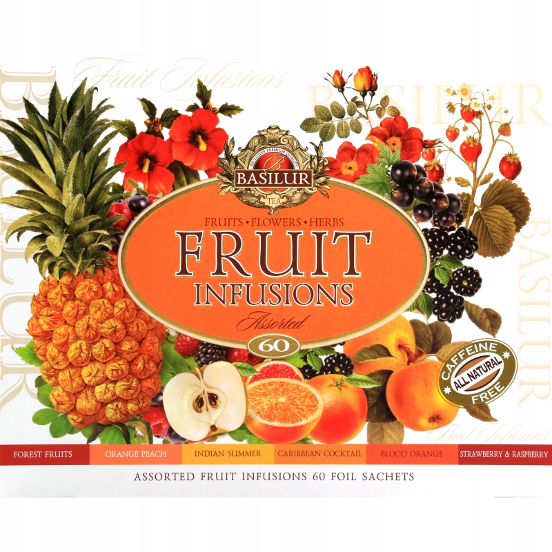 Levně Sada ovocných čajů Basilur Fruit Infusions Assorted 60 x 1,8 g