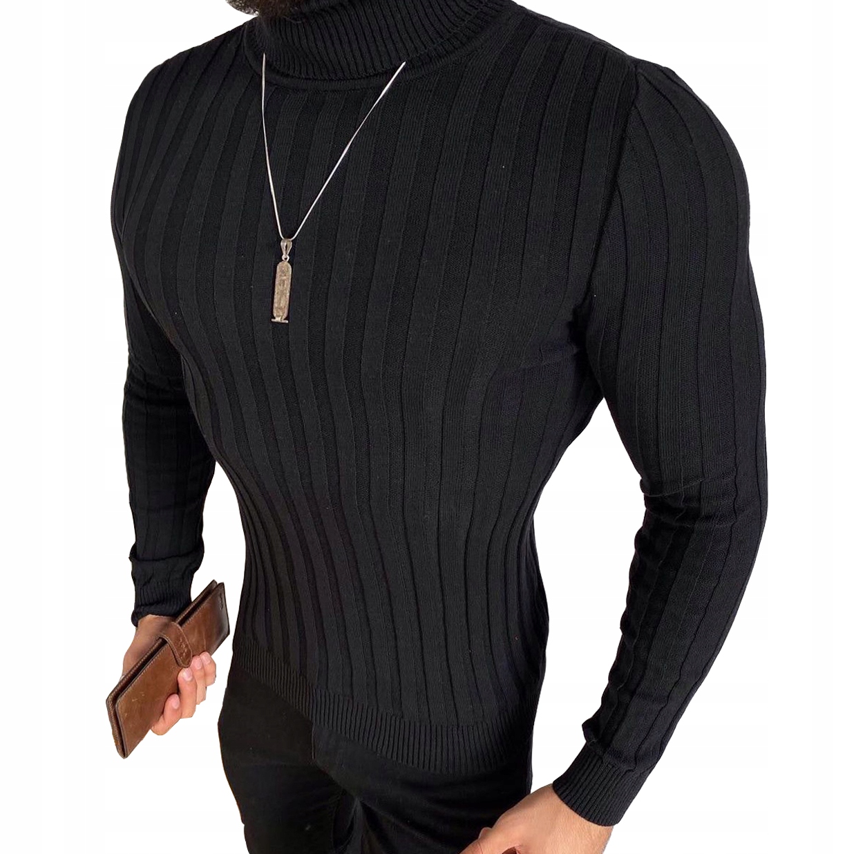 Pánský svetr Rolák Slim fit Athletic Elastický