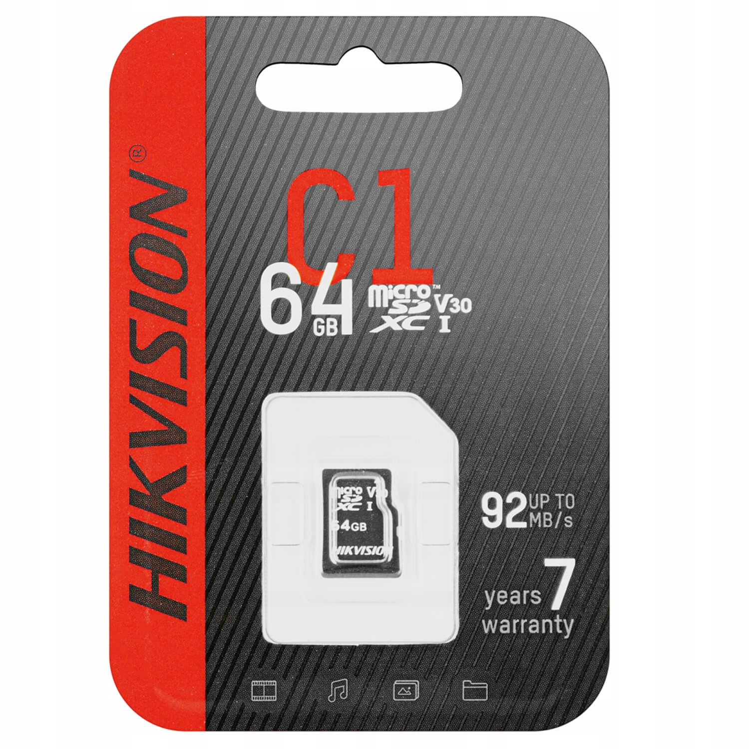 Karta pamięci microSD 64GB Do monitoringu 92MB/s