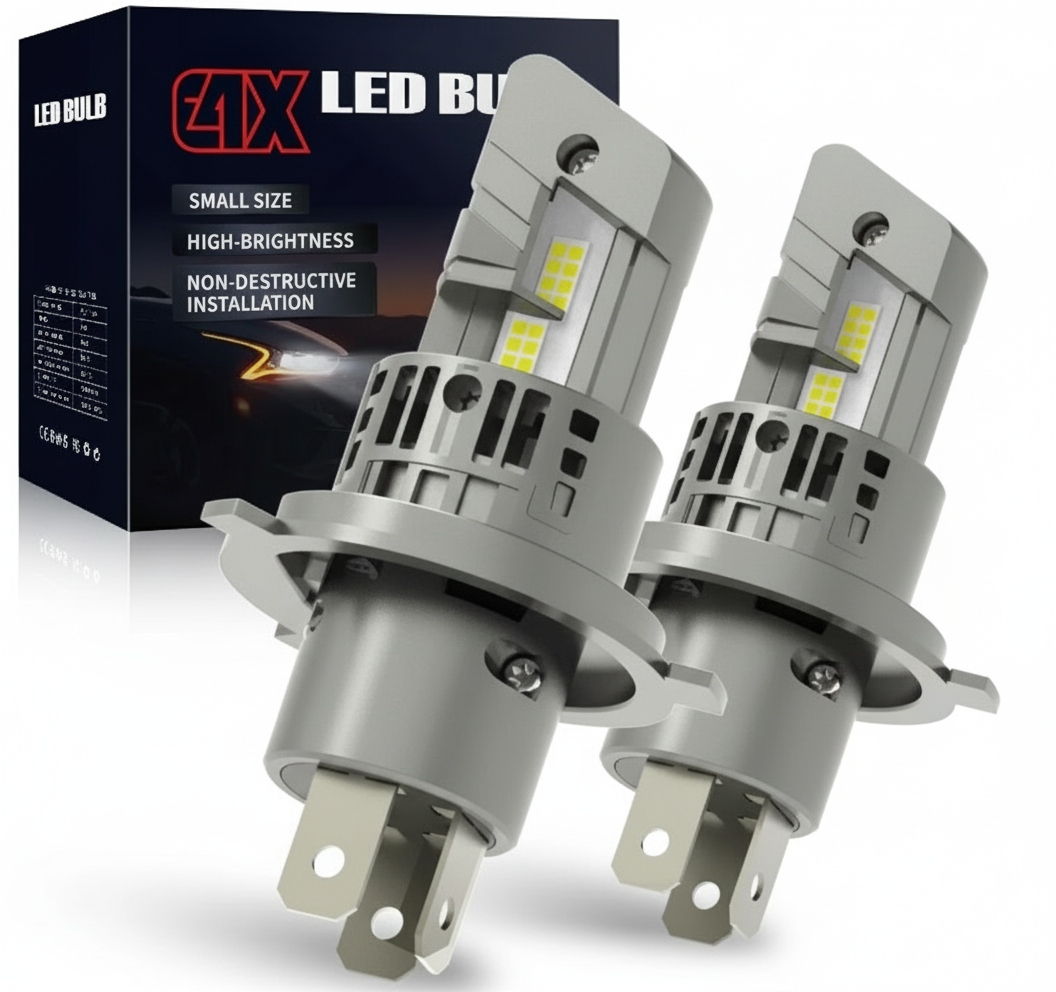 Žárovky 2ks Led H4 Ultra Výkon 20000lm 6500K Retrofity Plug&play Canbus