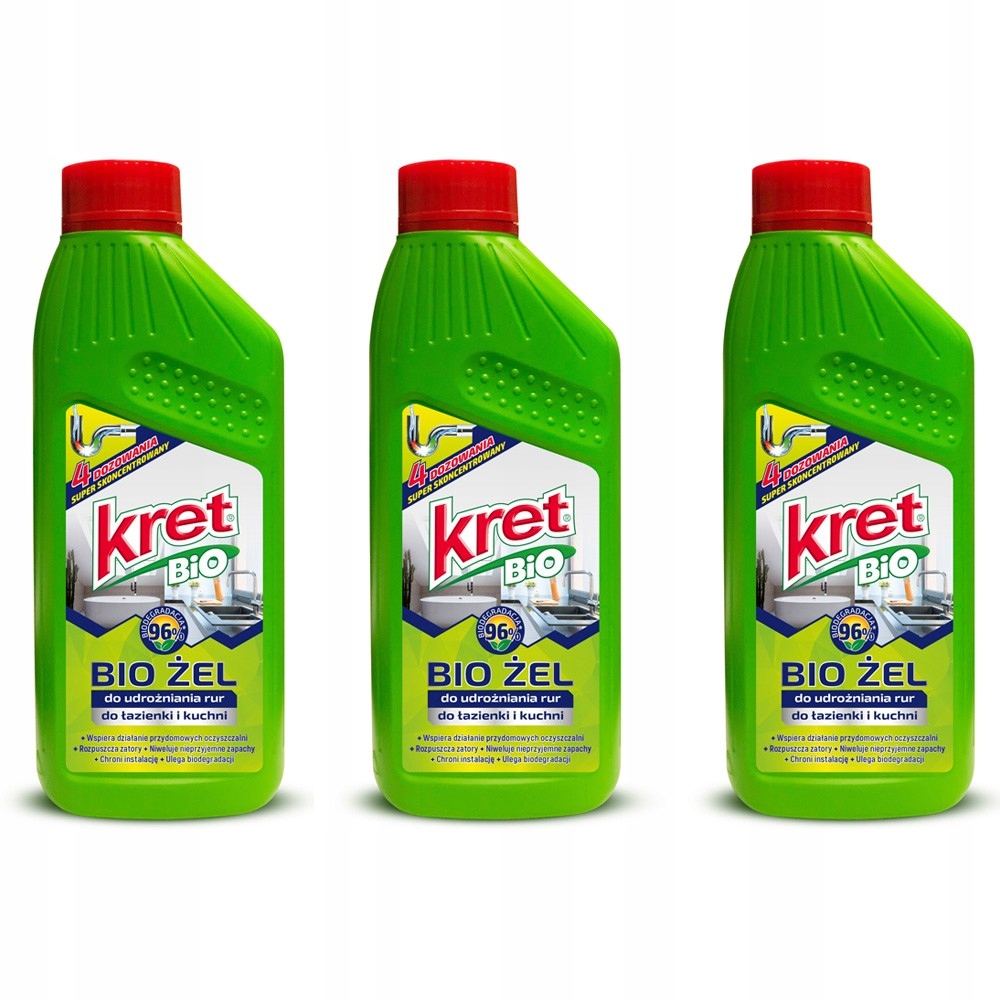 

Kret Bio Żel Udrażniacz biologiczny aktywator 3x05