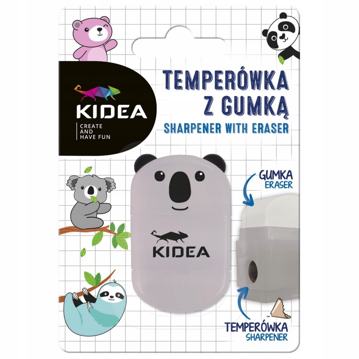 

Szara W Blistrze Gumka Z Temperówką Derform Kidea