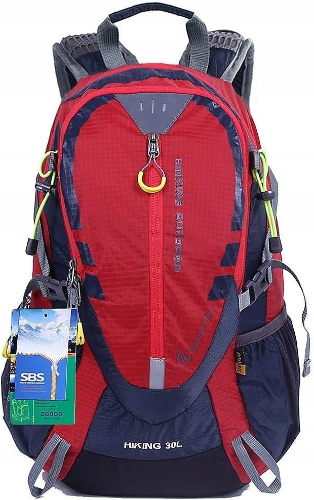 Plecak turystyczny Egogo W 30l czerwony Outdoorowy Przeciwdeszczowy