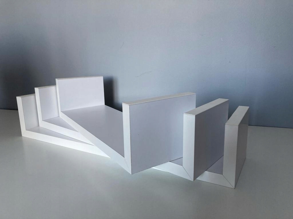 PÓŁKA WISZĄCA ŚCIENNA KOMPLET 3 SZTUK BIAŁY Marka bez marki