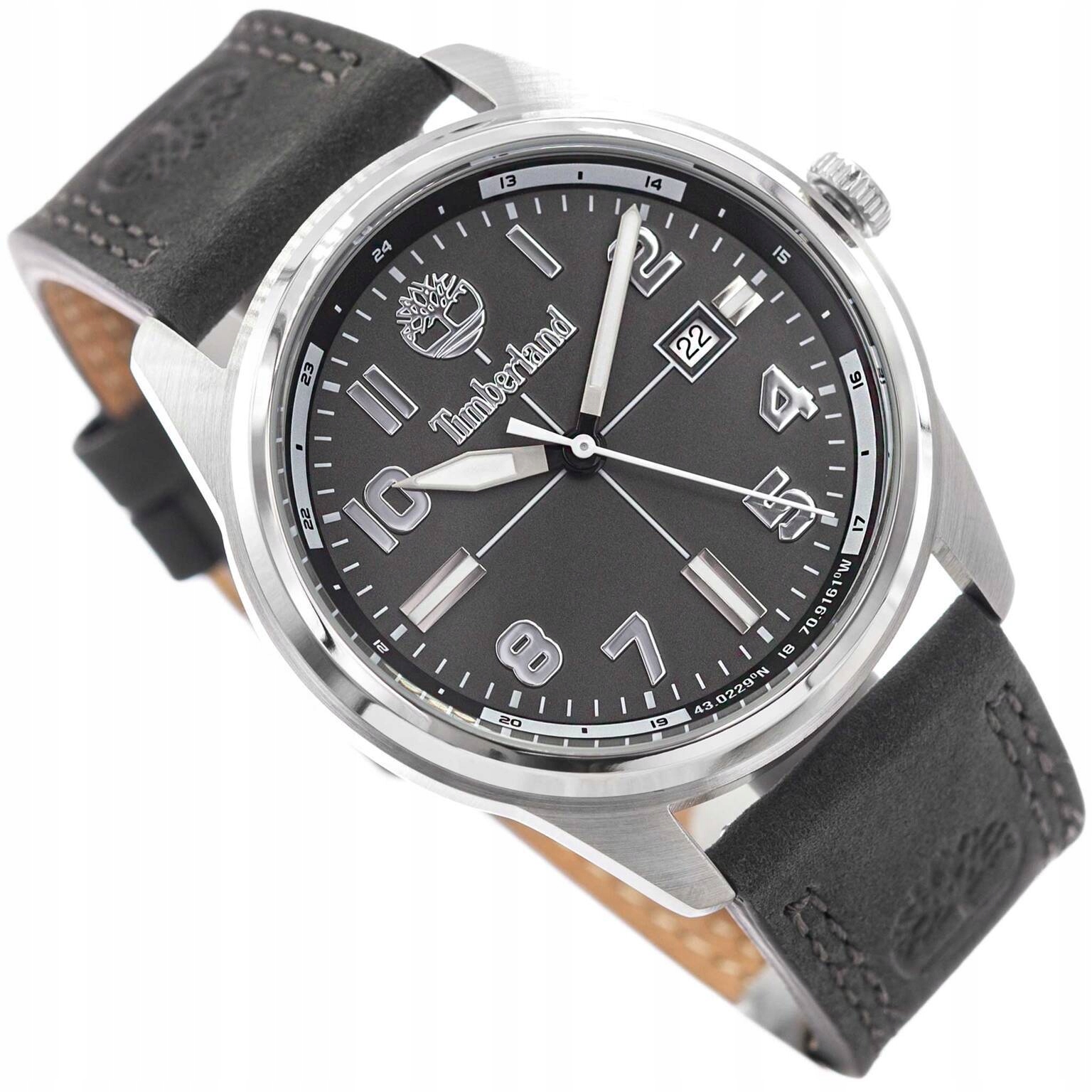 Pánské Hodinky Timberland TDWGB2230704 Northbridge Šedé Na Řemínku Datumovka