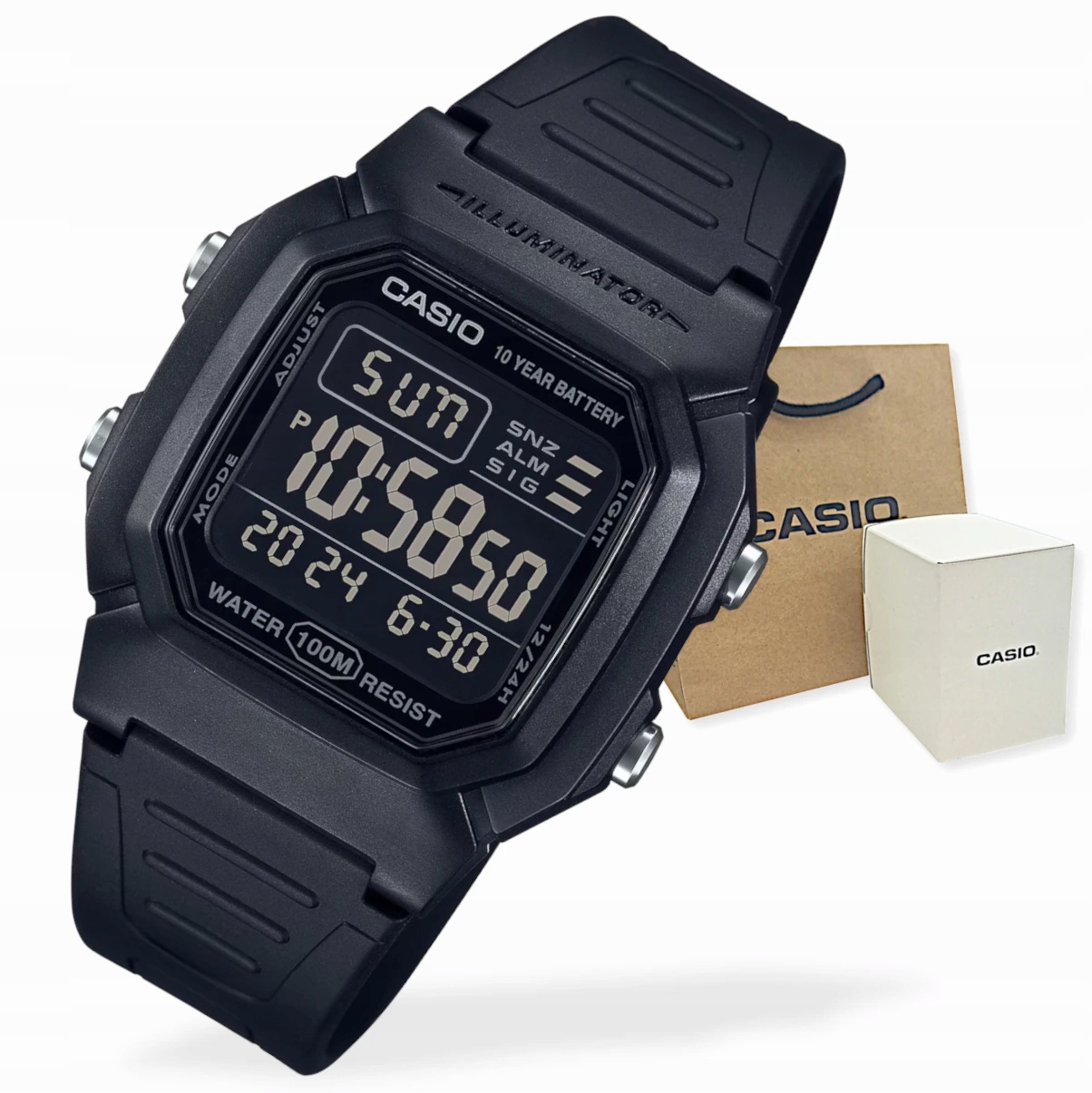Nové sportovní hodinky Casio W-800H černé Gwar.3+3L Zibi WR100 +Box +Gravírování