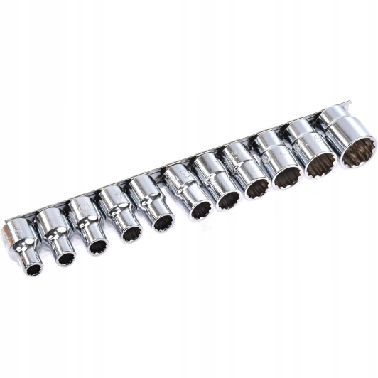 Zestaw Nasadek Klucze Nasadowe 1/2" 12-KĄTNYCH 8-22mm 11 szt Cr-v Toptul
