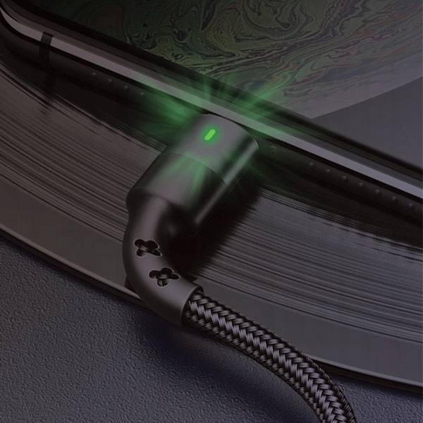 Kabel pleciony USB C 1m 3A Fast Charging USAMS Kolor czarny