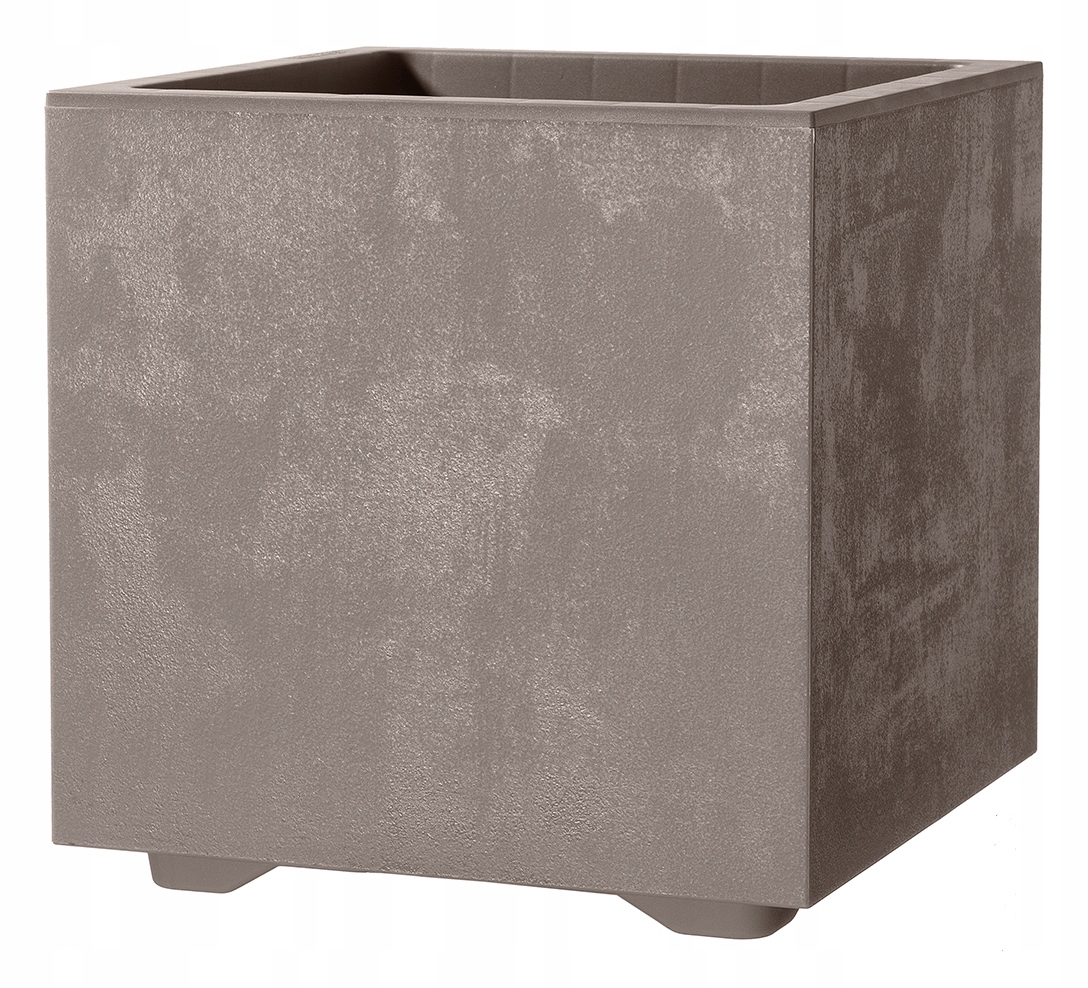 Donica duża Doniczka Kwadratowa 39cm Deroma Cubo Millennium Piaskowa