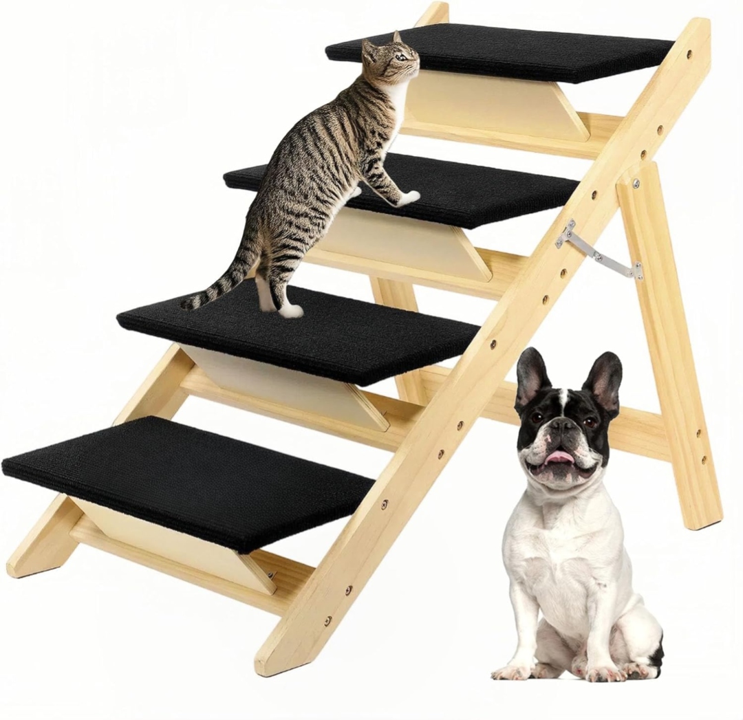 Levně Schody Pelíšek Rampa Pro Kočky Psa Skládací Okydoky 4-STUPŇOVÁ