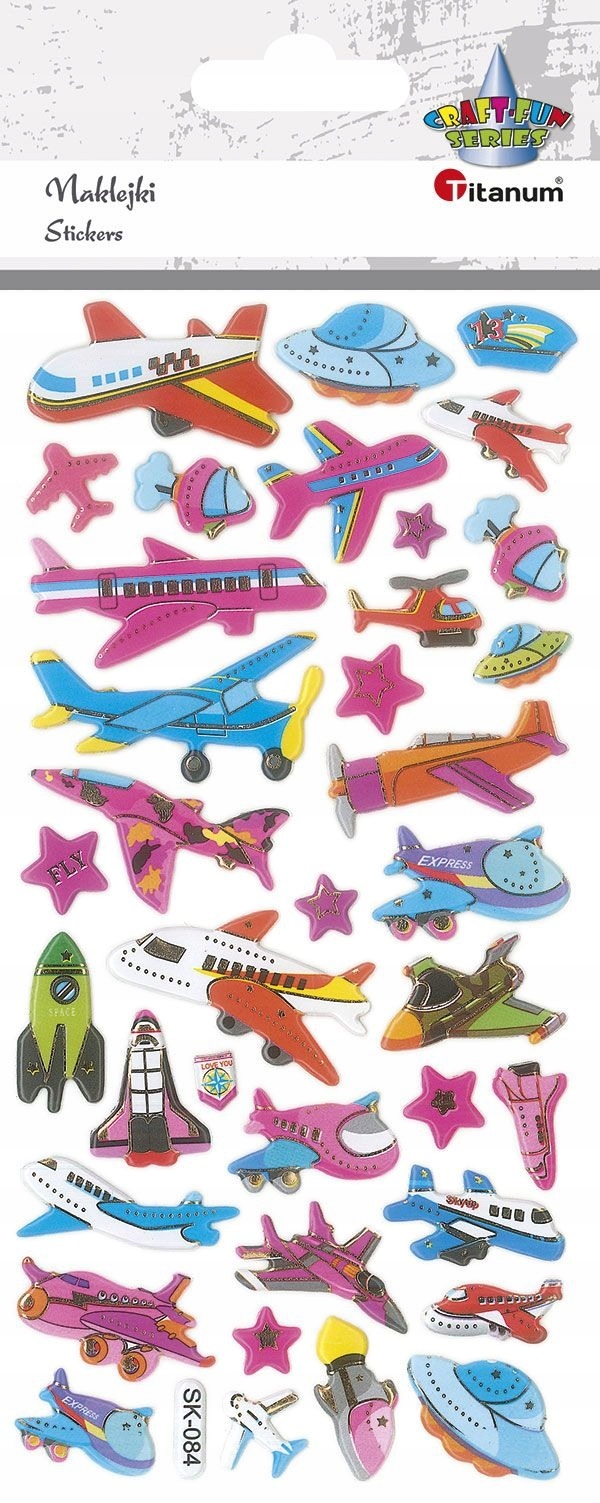 

Naklejki dekoracyjne wypukłe Samoloty 37 szt