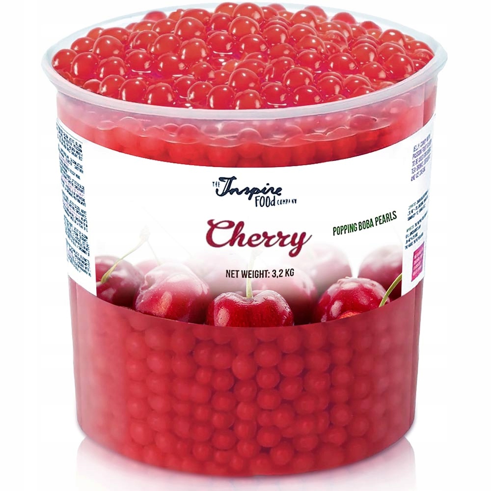 Levně Bubble Tea praskající ovocné kuličky molekulární kaviár popping boba Višeň