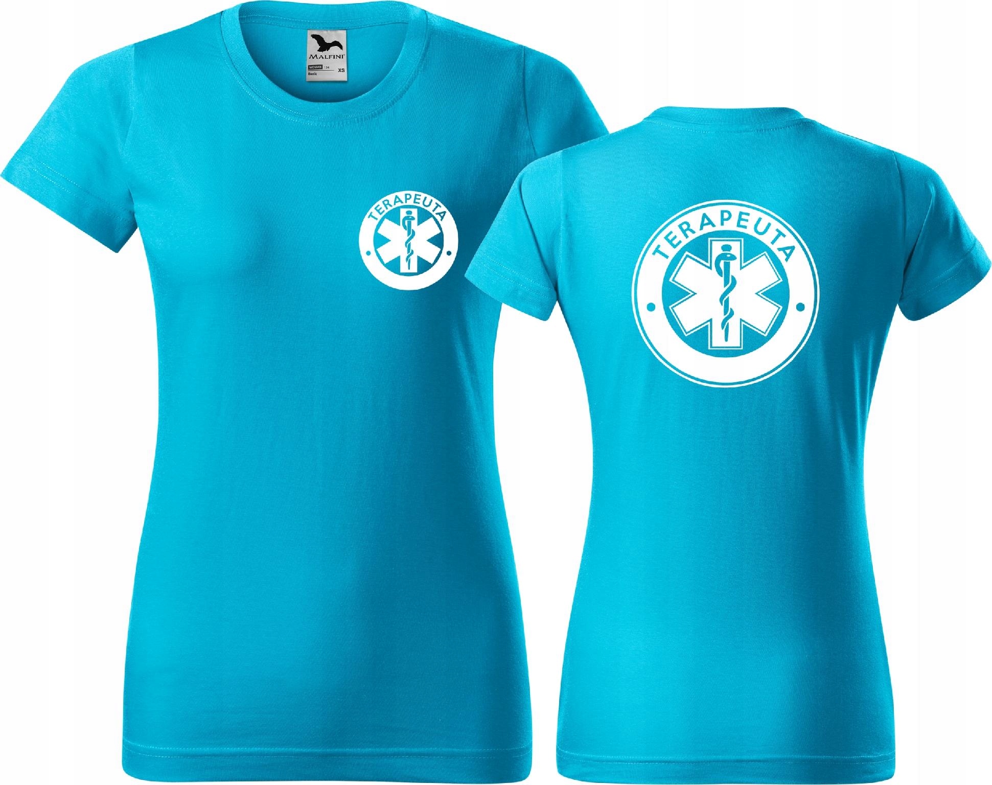 

Koszulka medyczna damska t-shirt nadruk Terapeuta