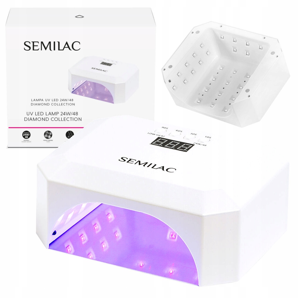 Semilac Led Lampa Na Nehty Uv 24W/48 Diamantová
