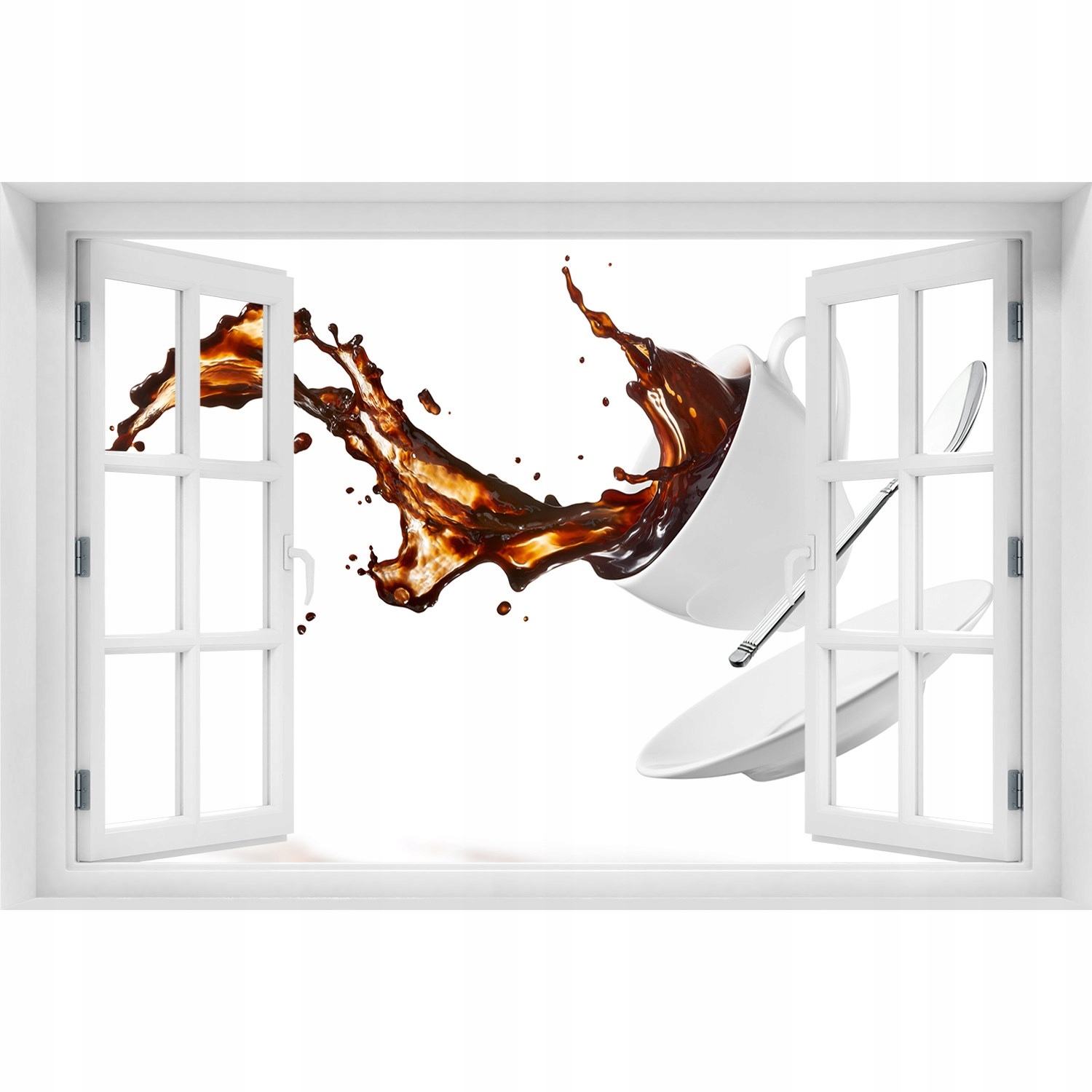 

Naklejka 3D Okno samoprzylepne Rozlana kawa 120x80