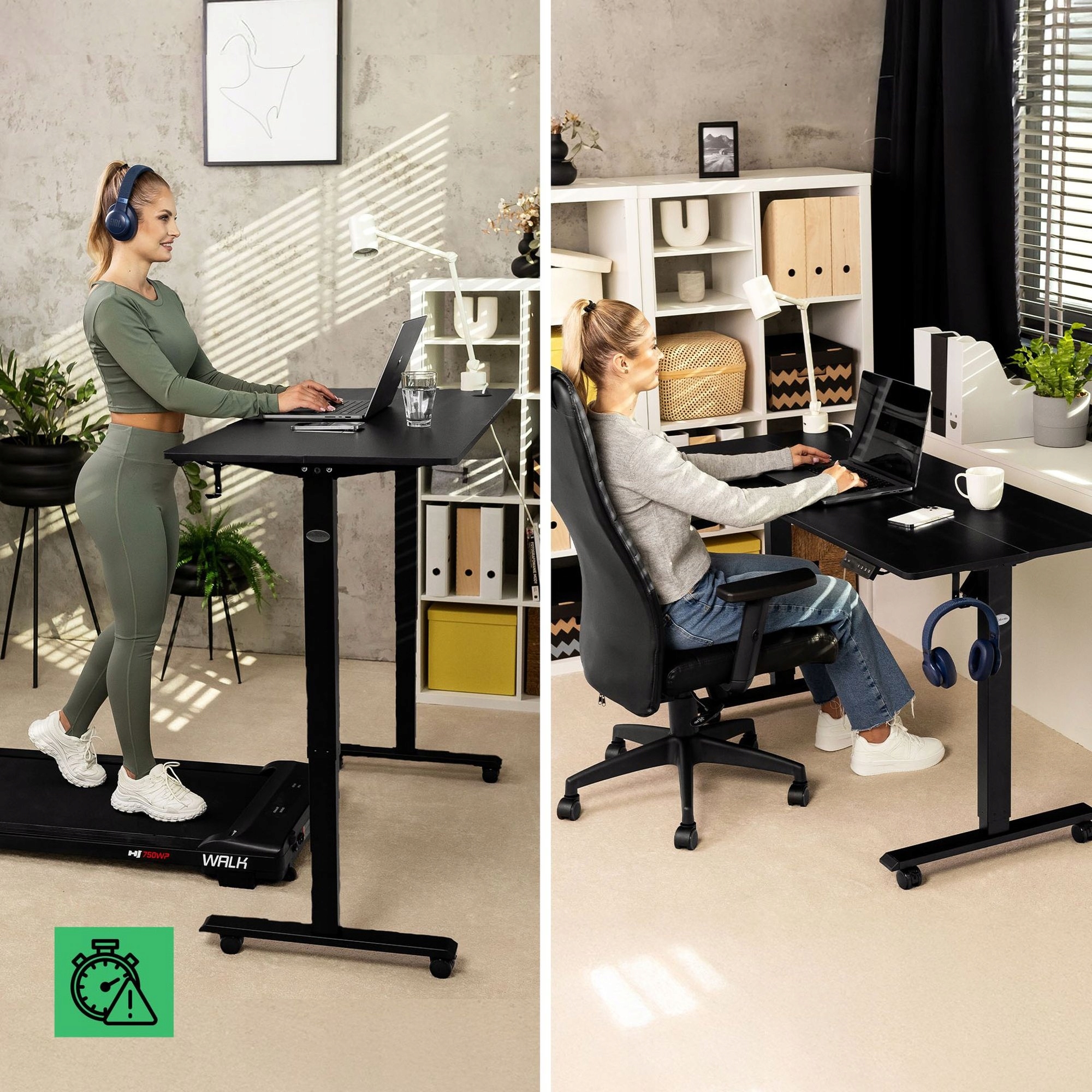 Biurko elektryczne 140x80 z regulacją wysokości i panelem sterowania Szerokość mebla 140 cm