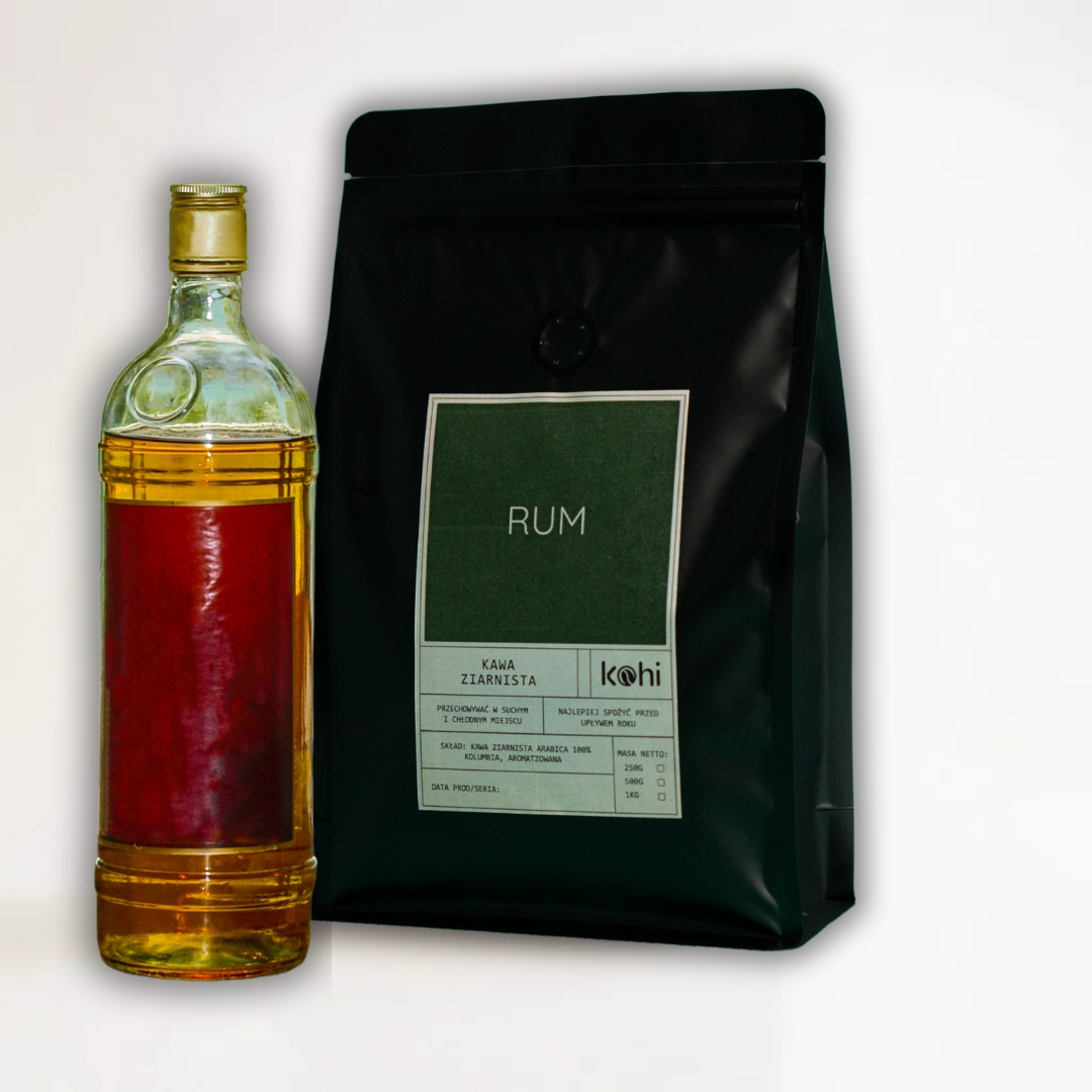 Levně Káva Chutná Zrnková Rum 1 kg Kohi Rumová