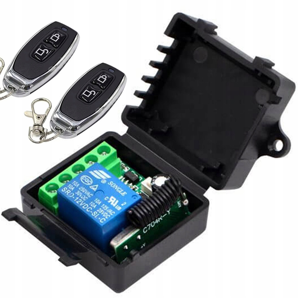 ZDALNE STEROWANIE PRZEKAŹNIK Z 2 PILOTEM 433MHZ 12V