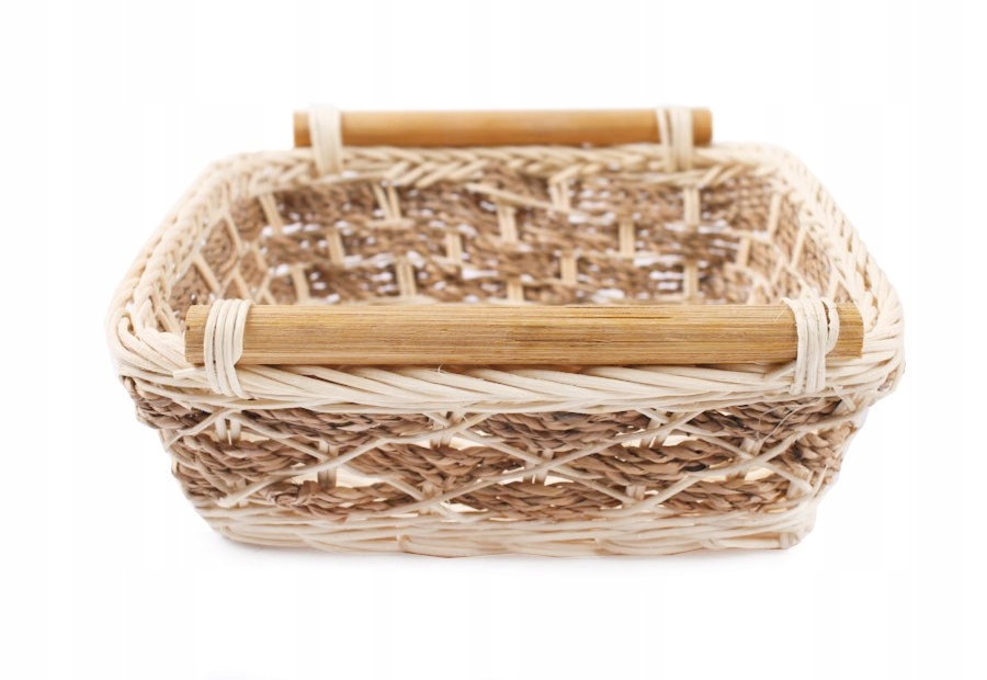 KOSZYK RATTANOWY Z UCHWYTAMI 20x20x7 cm EAN (GTIN) 5907633208580