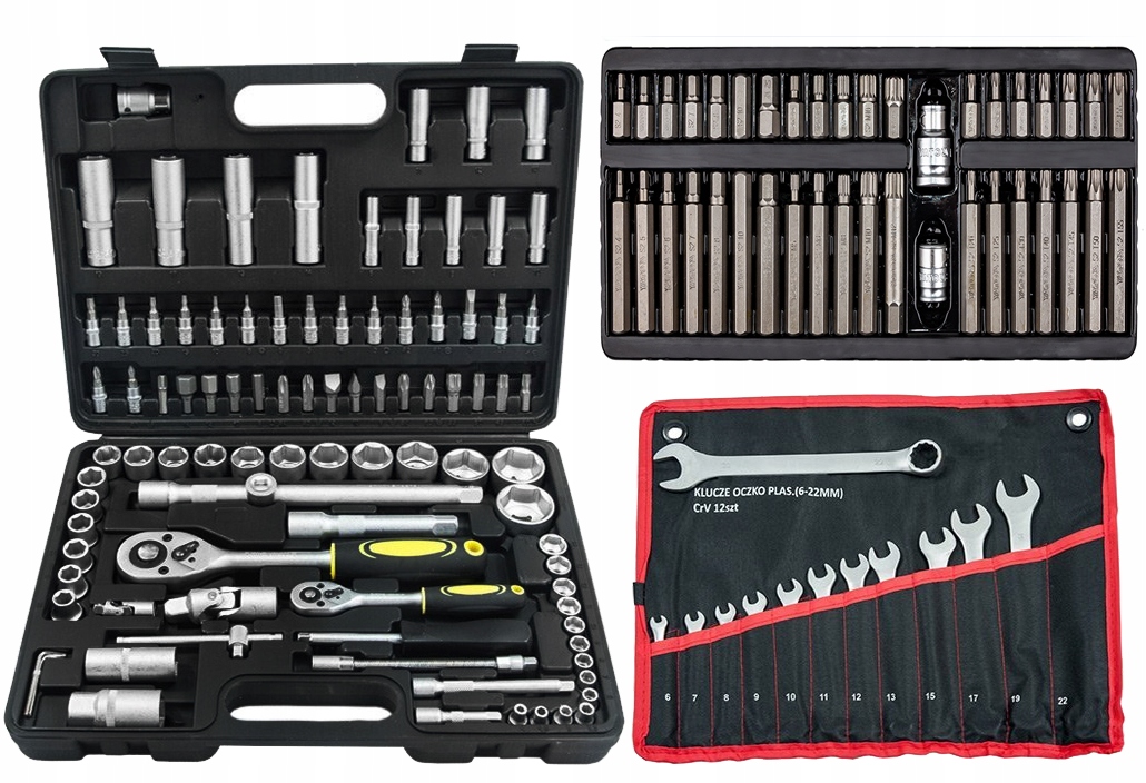 ZESTAW KLUCZY NASADOWYCH KLUCZE NASADOWE 146+ YATO