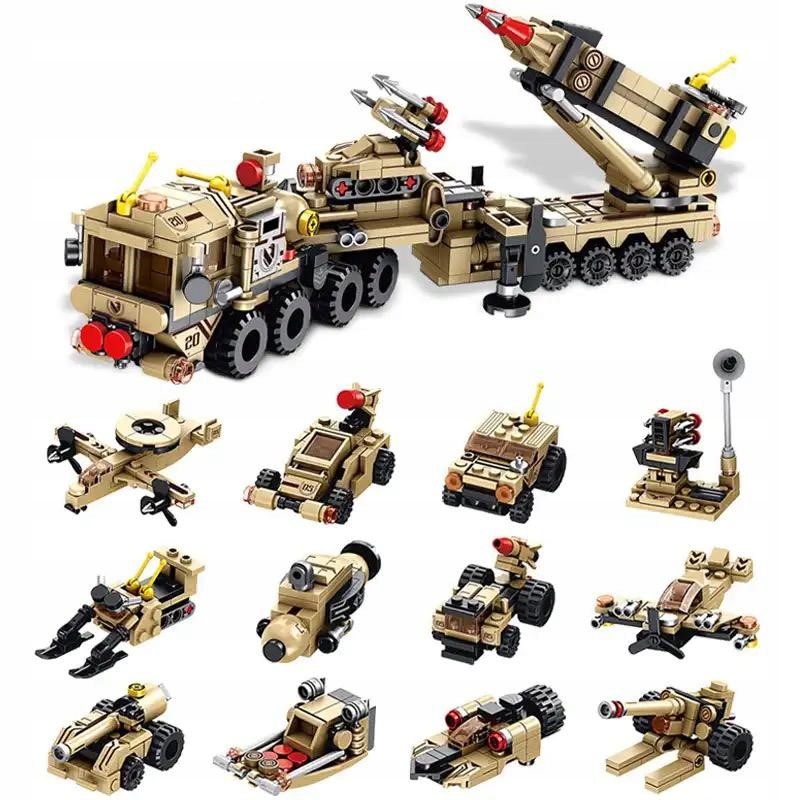 

Klocki Wojsko Armia wóz kompatybilne z Lego 12w1