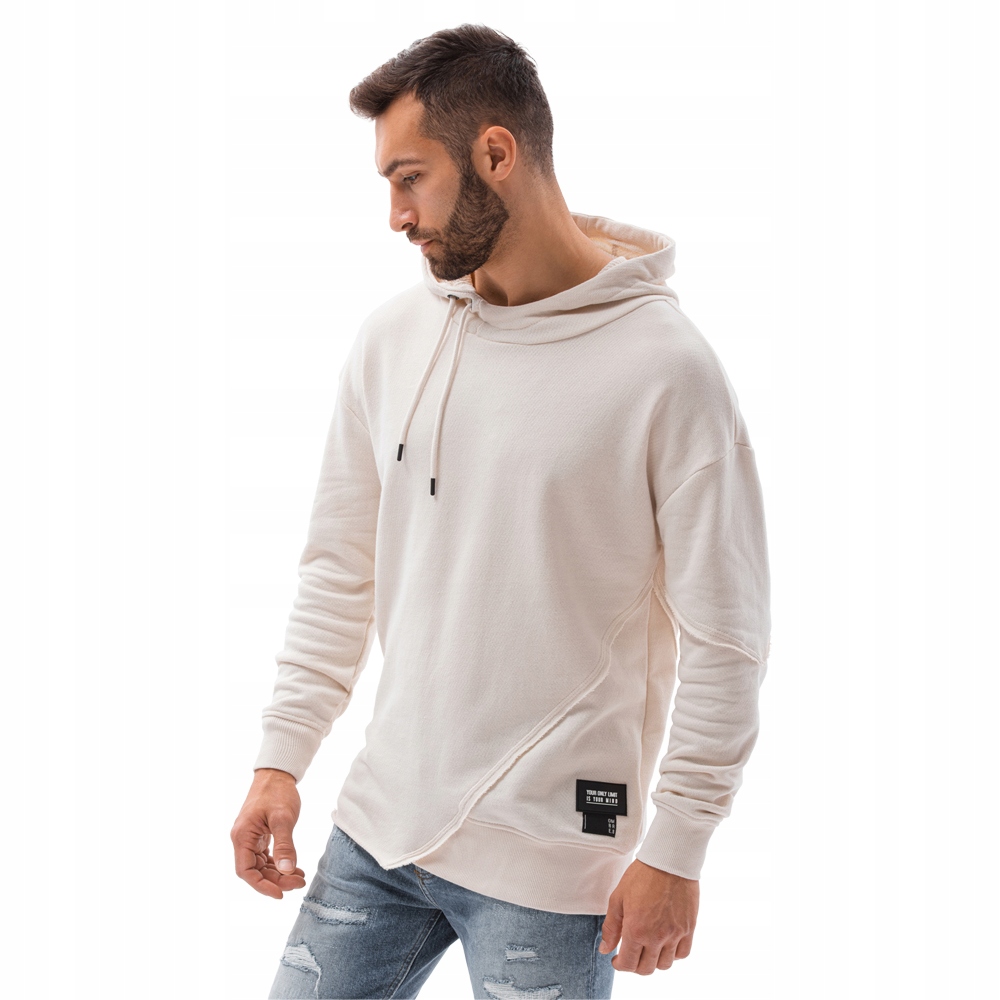 

Bluza męska z kapturem B1187 biała S