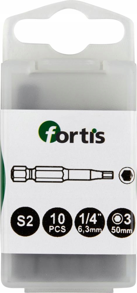 

Bity 1/4 DIN3126 6-kątne Hex 3 x 50mm 10szt Fortis