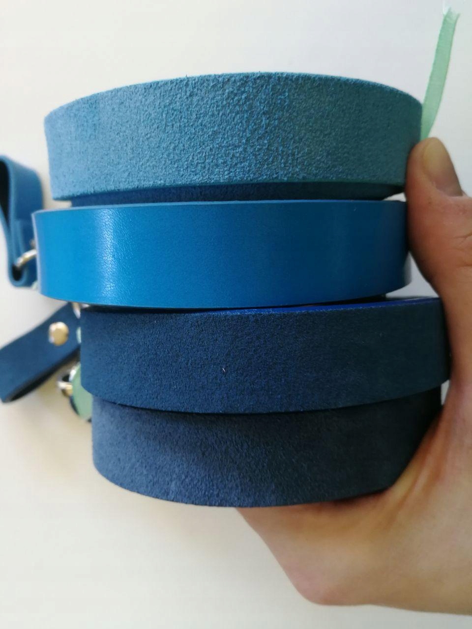 Paski do obag krótkie skóra lazur zamsz obag bagobag Marka Bagobag