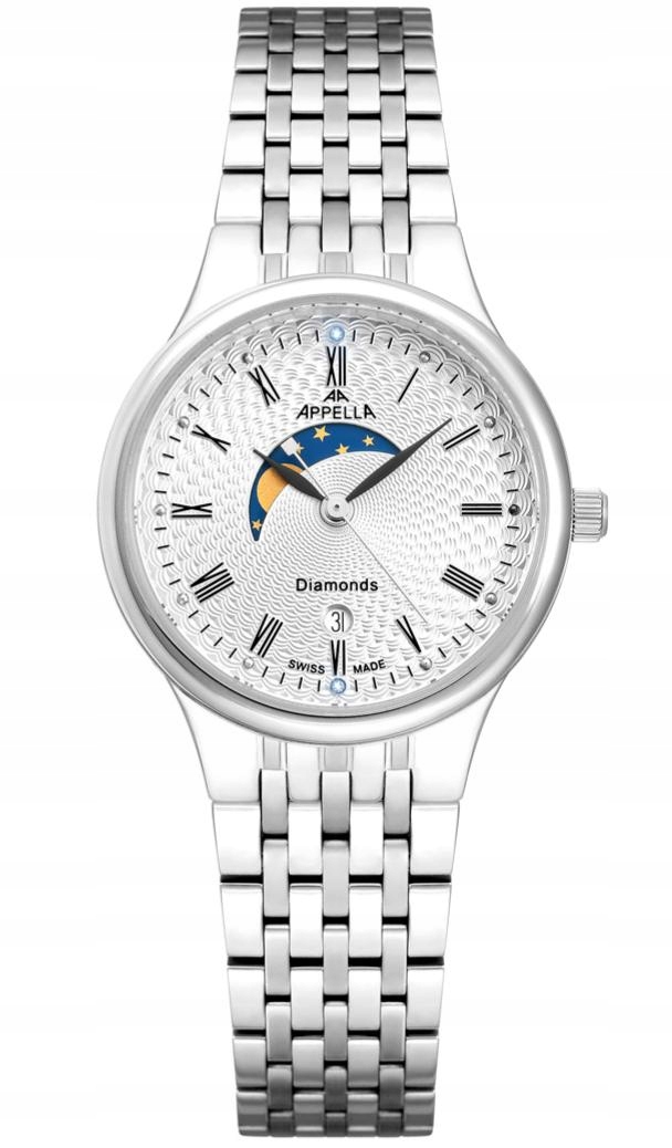 Nové originální dámské hodinky Appella L32002.5133DMQ Diamonds Moon Phase