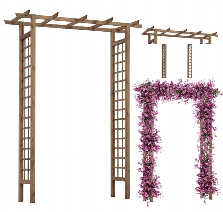 Pergola zahradní dřevěná rovná 153 x 200 cm Frezia