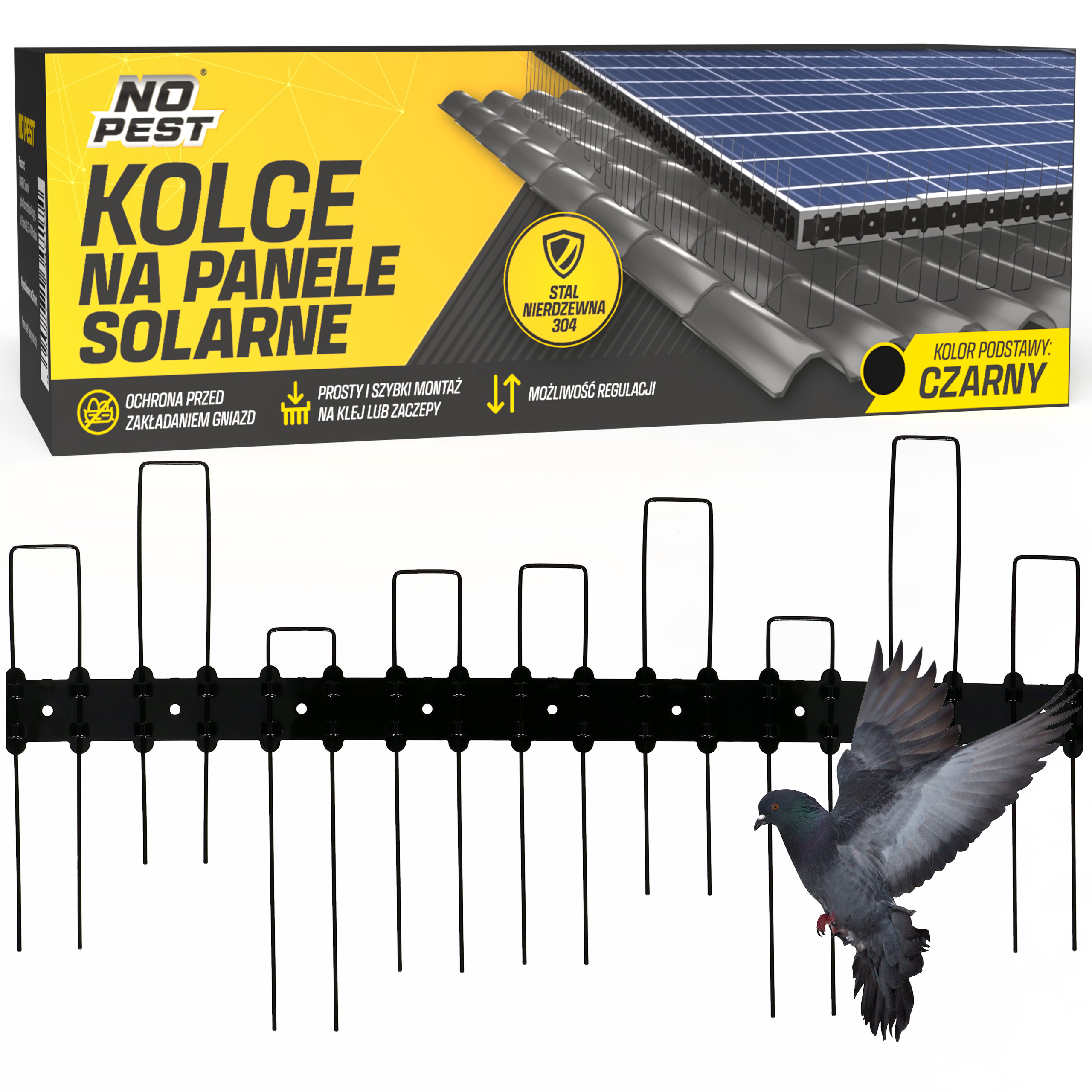 Čierne Kolky Na Vtáky Kuny Na Fotovoltaické Solárne Panely 50CM