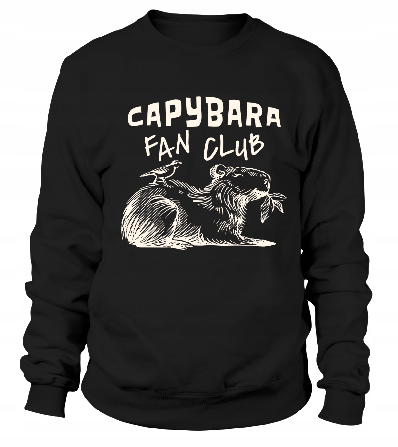 Dámská Mikina Kapybara Fan Club, velikost S, černá
