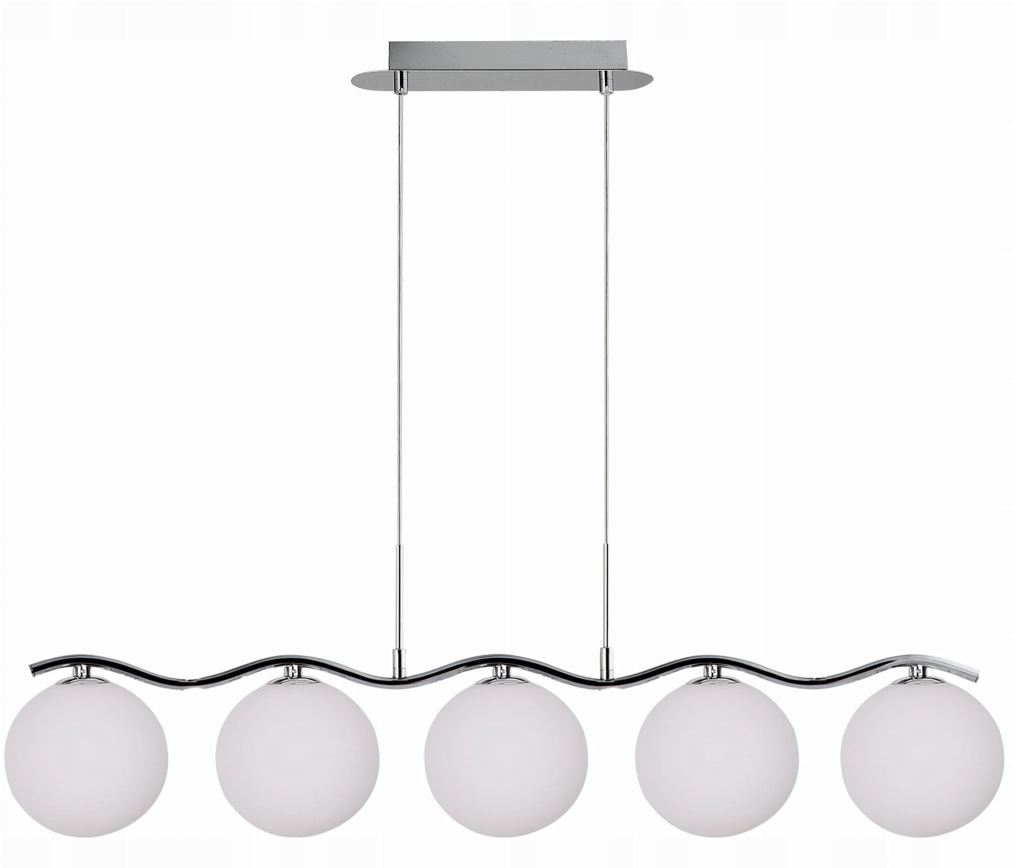 Závesná lampa luster biele gule chróm Candellux