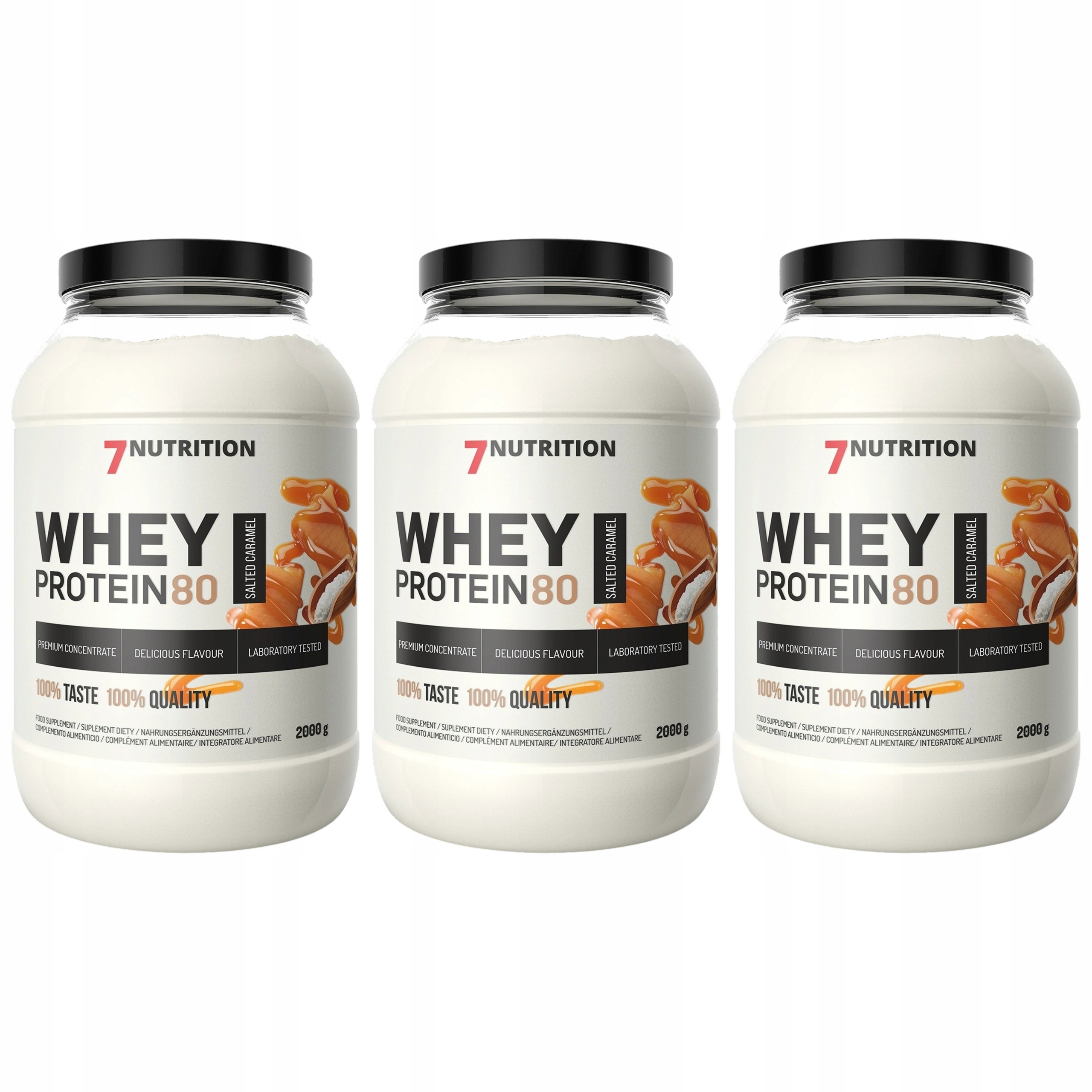3x Syrovátkový Protein Koncentrát Wpc 80 Whey Protein 2000 g 7 Nutrition