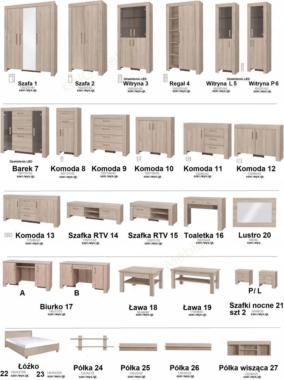 Szafka RTV CEZAR 14, RTV 170cm, Biała Kod producenta CEZAR14BIAŁA